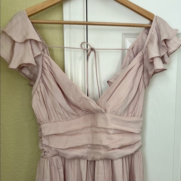 Pink Ruffled Women's Dress - Picture 4 of 5